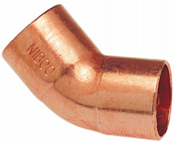Nibco W01365D Copper 45-Degree Elbow, 1-1/2 Inch