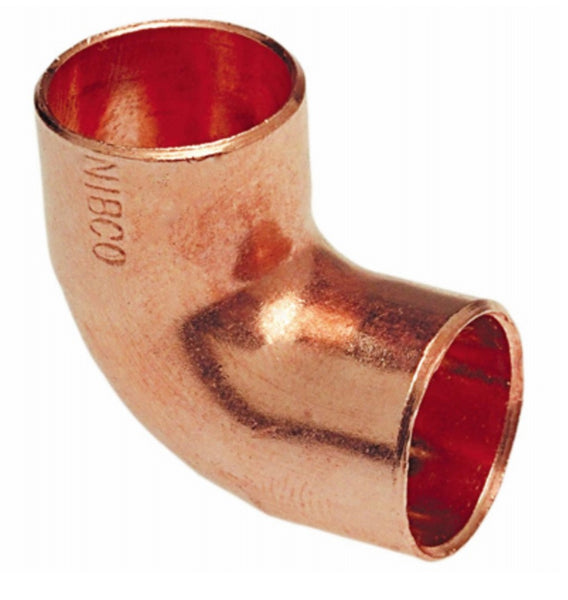 Nibco W01480D 90-Degree Copper Elbow, 3/4 Inch x 1/2 Inch