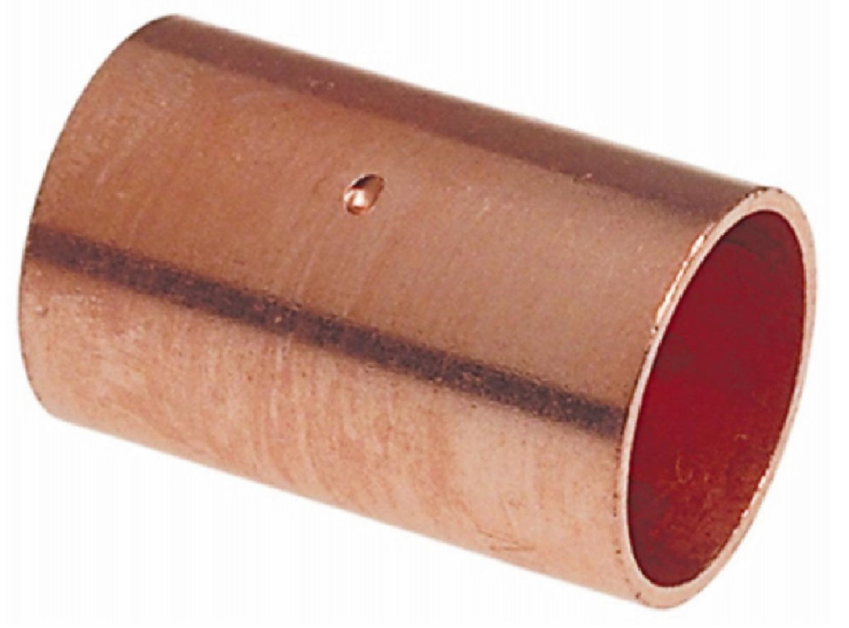 Nibco W00690D Wrot Copper Coupling with Stop, 1/4 Inch