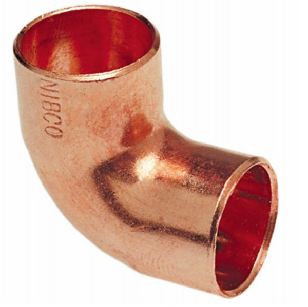 Nibco W 01622P10 90 Degree Copper Elbow, 1/2 Inch