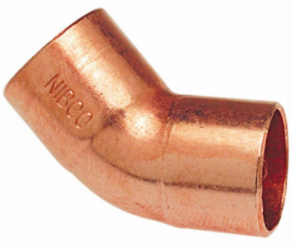 Nibco W01360T Copper 45-Degree Elbow, 1 Inch