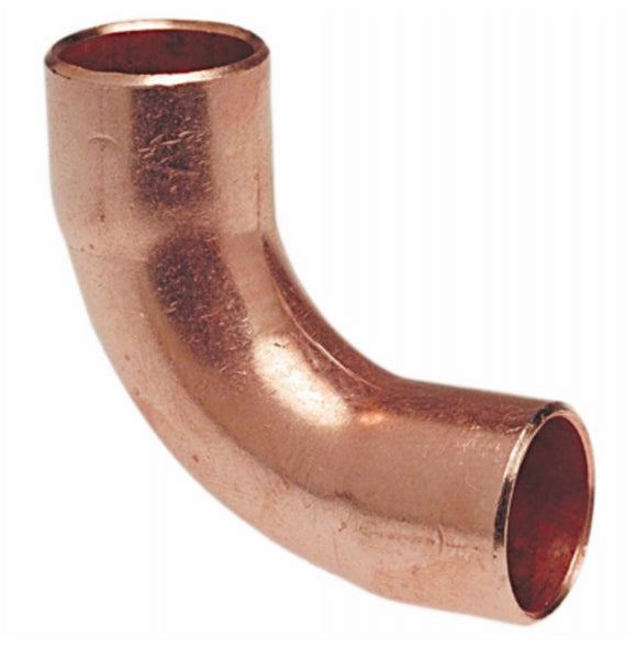 Nibco W01600T Copper 90-Degree Long Radius Elbow, 1/2 Inch