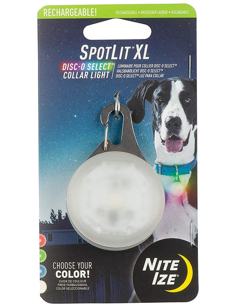 Nite Ize PSLGR-07S-R6 SpotLit XL Rechargeable Pet Collar
