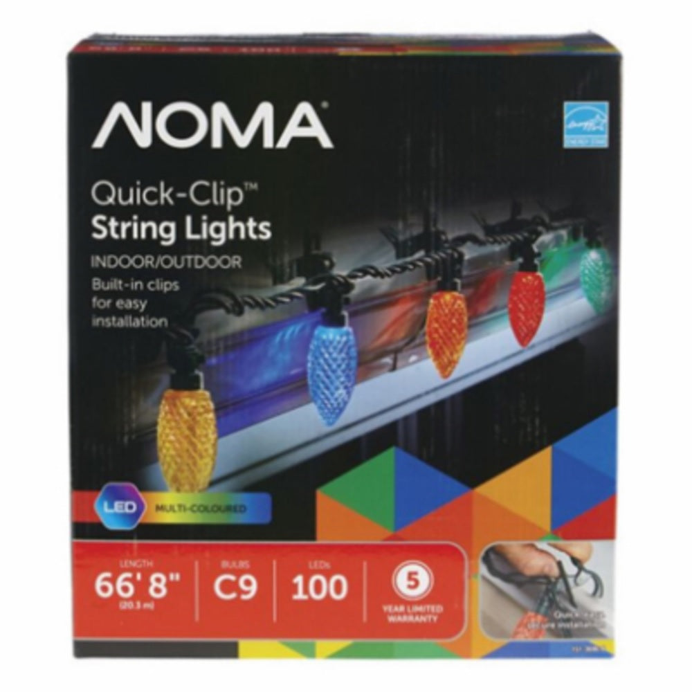 Noma 1513696 Quick-Clip C9 LED Christmas Lights, Multicolored