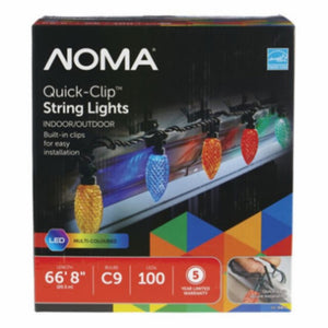 Noma 1513696 Quick-Clip C9 LED Christmas Lights, Multicolored