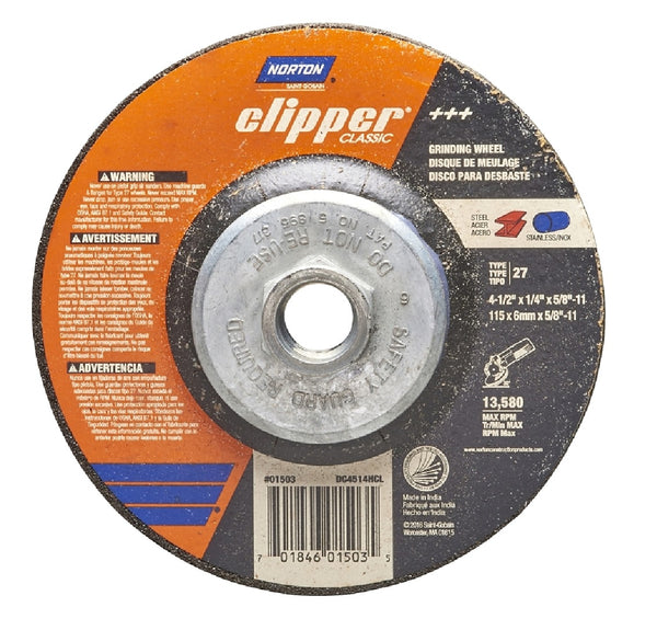 Norton 70184601503 Clipper Classic Grinding Wheel, Aluminum Oxide