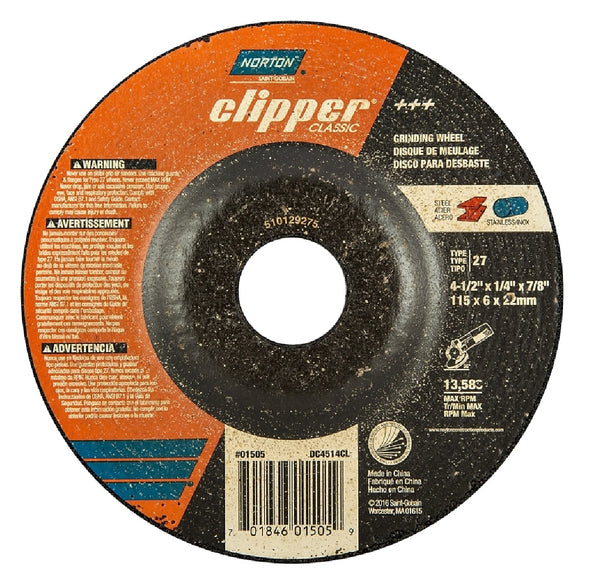 Norton 70184601505 Clipper Classic Grinding Wheel, Aluminum Oxide