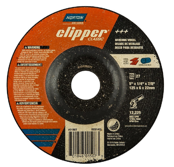 Norton 70184601507 Clipper Classic Grinding Wheel, Aluminum Oxide