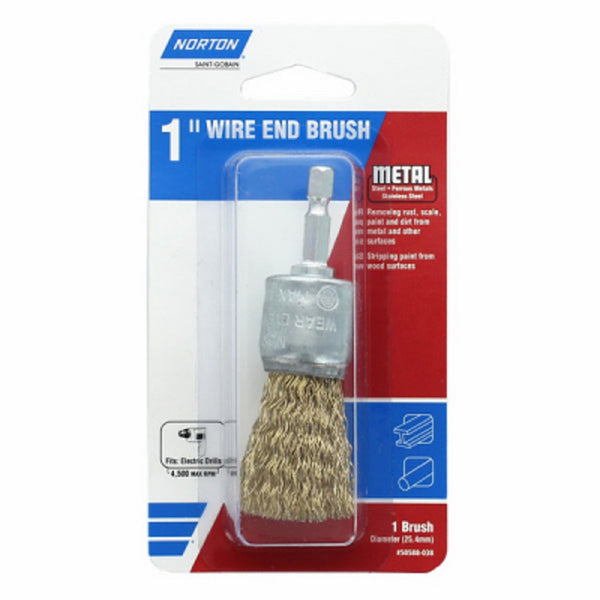 Norton 50588-038 Coarse Wire End Brush, 1 Inch