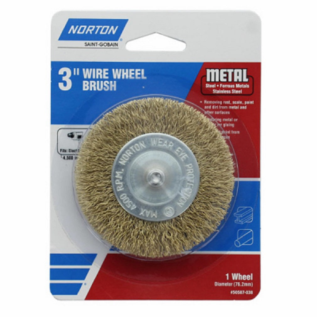 Norton 50587-038 Coarse Wire Wheel, 3 Inch