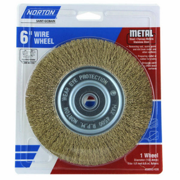 Norton 50592-038 Coarse Wire Wheel, 6 Inch