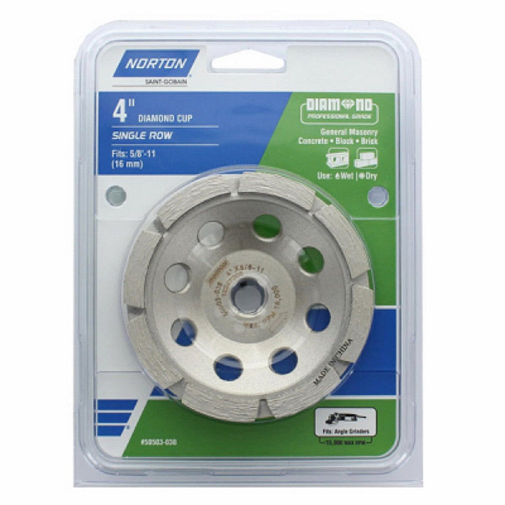 Norton 50503-038 Diamond Cup Wheel, 4 Inch