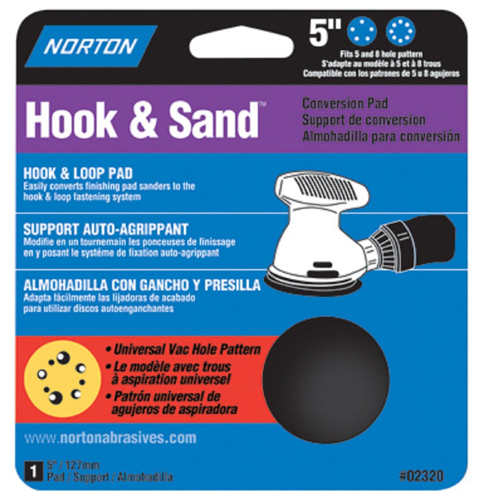 Norton 07660702320 Hook & Loop Pad, 5 Inch