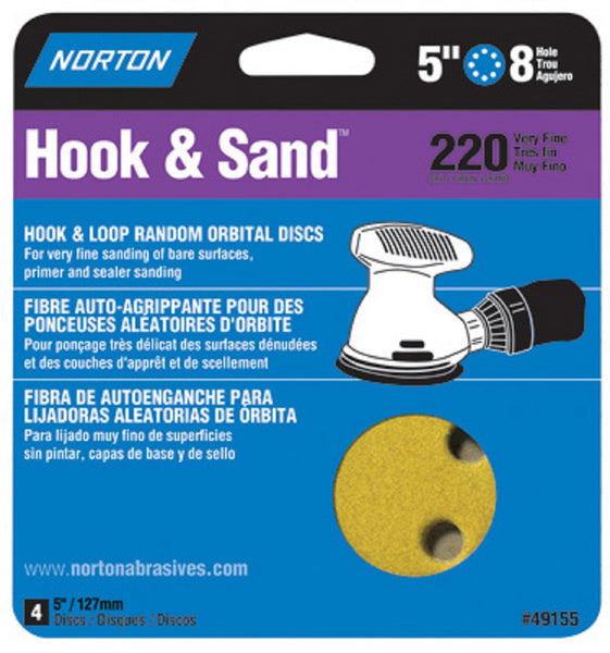 Norton 07660749155 Hook & Loop Random Orbital Discs, 5 Inch