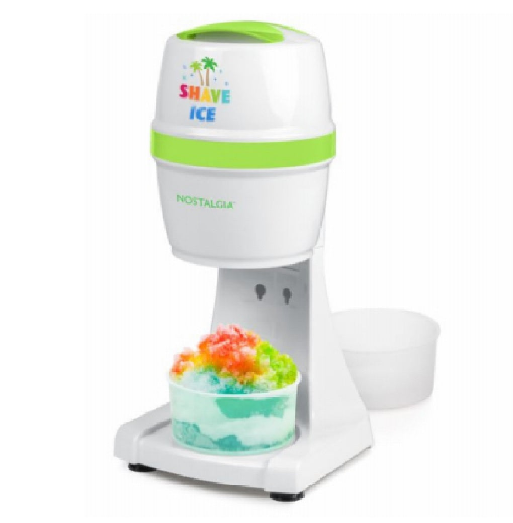 Nostalgia ESHVICE2HSI Electric Shave Ice & Snow Cone Maker, White/Green
