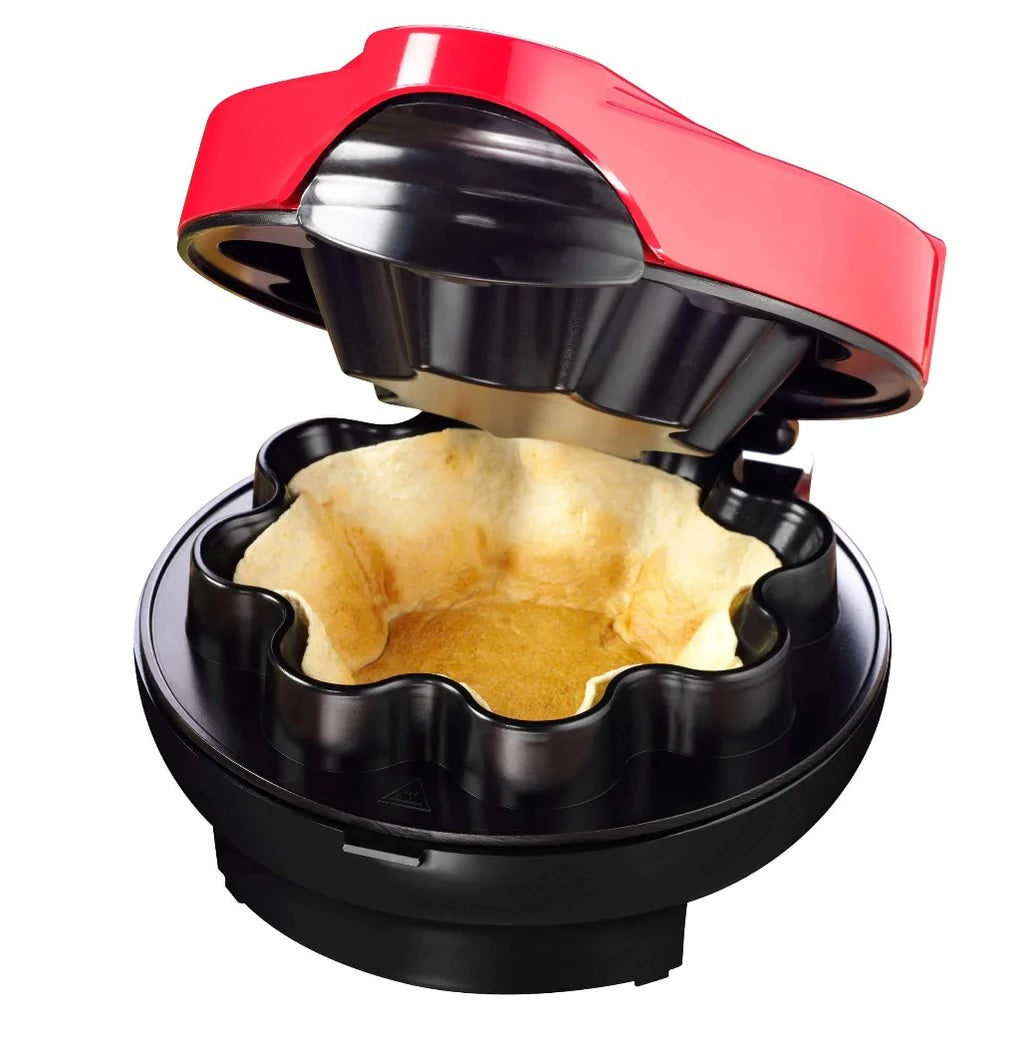 Nostalgia TTB1RD Tortilla Bowl Maker, Red
