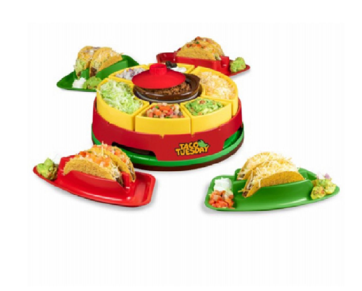 Nostalgia TTLSTB10 Lazy Susan Taco Bar