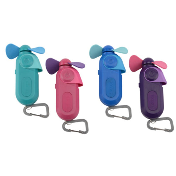 O2Cool FMS0003 Carabiner Water Misting Fan, Assorted Colors