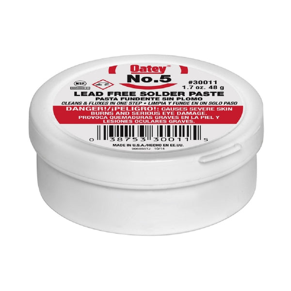 Oatey 30011 No. 5 Lead-Free Solder Paste, 1.7 Oz