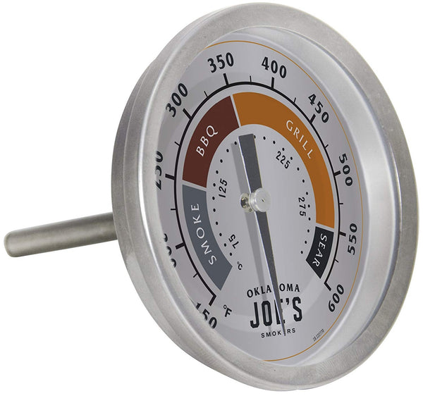 Oklahoma Joe's 3595528R06 Smoker Thermometer Gauge, Silver