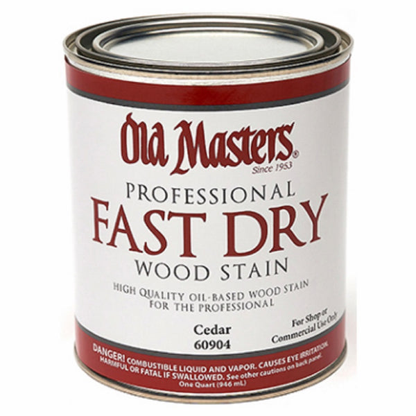 Old Masters 60904 Cedar Fast Dry Stain, Oil Based, 1 Quart