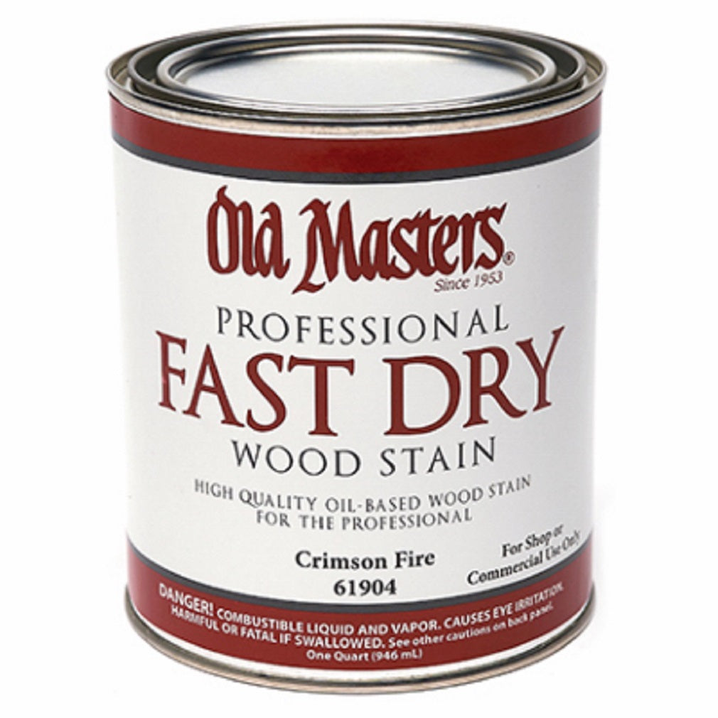 Old Masters 61904 Crimson Fire Fast Dry Stain, Oil Based, 1 Quart