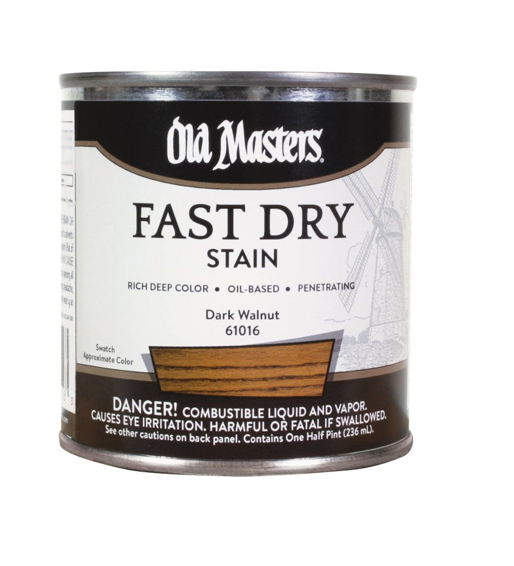 Old Masters 61016 Fast Dry Wood Stain, Dark Walnut, 1/2 pint