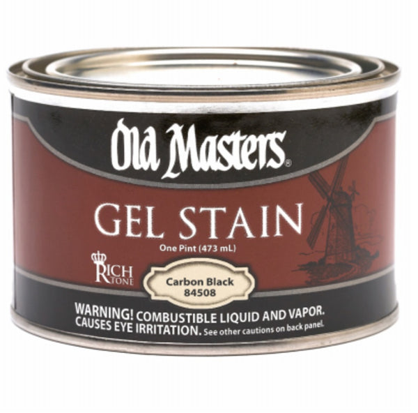 Old Masters 84508 Gel Stain, Carbon Black, Pint