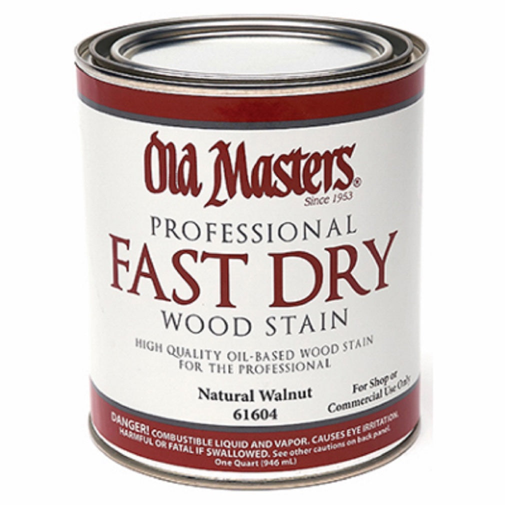 Old Masters 61604 Natural Walnut Fast Dry Stain, Oil Based, 1 Quart
