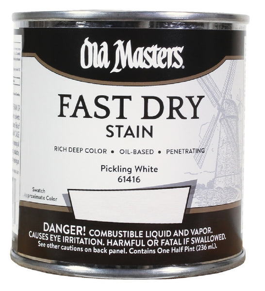 Old Masters 61416 Oil Based Fast Dry Stain, Pickling White, 1/2 Pint