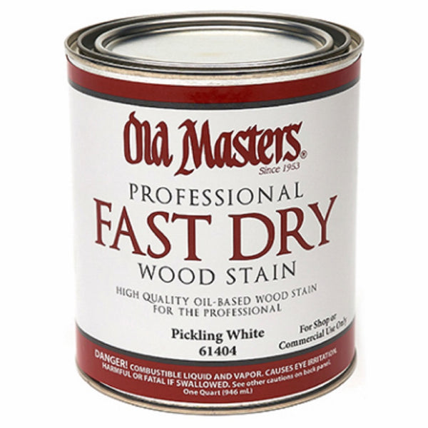 Old Masters 61404 Pickling White Fast Dry Stain, Oil Based, 1 Quart