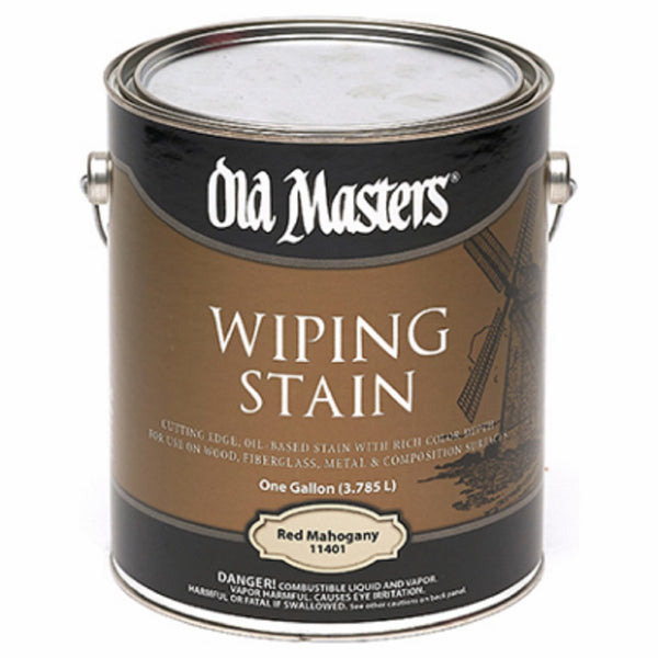 Old Masters 11401 Red Mahogany Wiping Stain, Oil Based, 1 Gallon