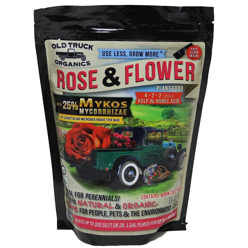 Old Truck Organics 0634 Rose & Flower Organic Fertilizer, 2.2 Lbs