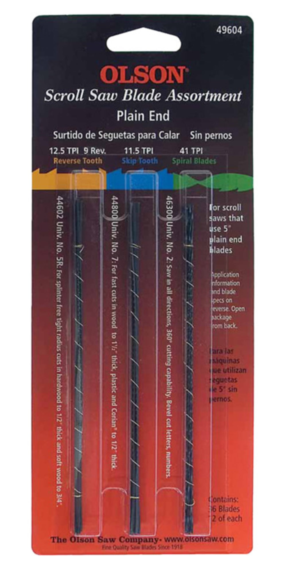 Olson Saw FR49604 Reverse Skip Saw Blade Assortment