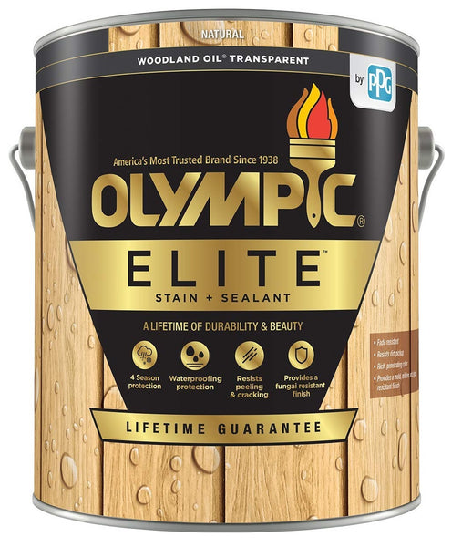 Olympic 801102/01 Elite Woodland Natural Oil Stain, 1-Gallon