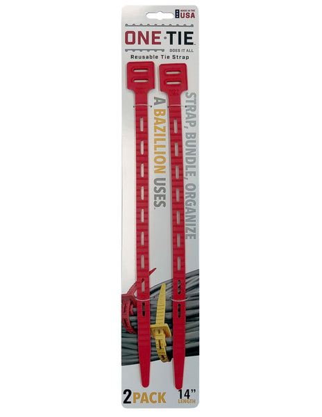 One-Tie TOT60022 Cable Tie Down Straps, Red