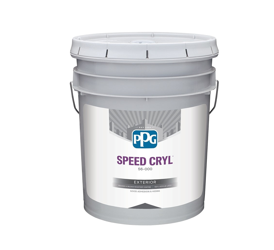 PPG 56-410XI/05 SPEED CRYL Exterior Paint, Satin, 5 Gallon