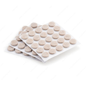 Richelieu America 23104TV Self-Adhesive Round Medium Felt Pads, Tan, 3/8", 75-Pack