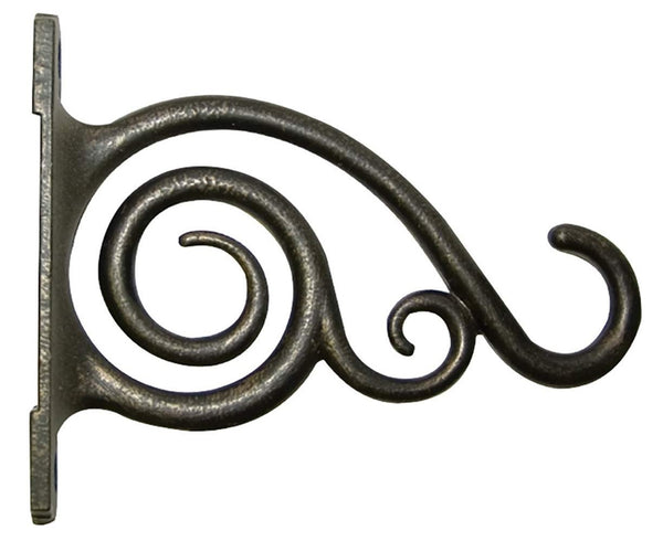 Panacea 85635GT Green Thumb Hanging Plant Bracket With Scrolls, Brushed Bronze