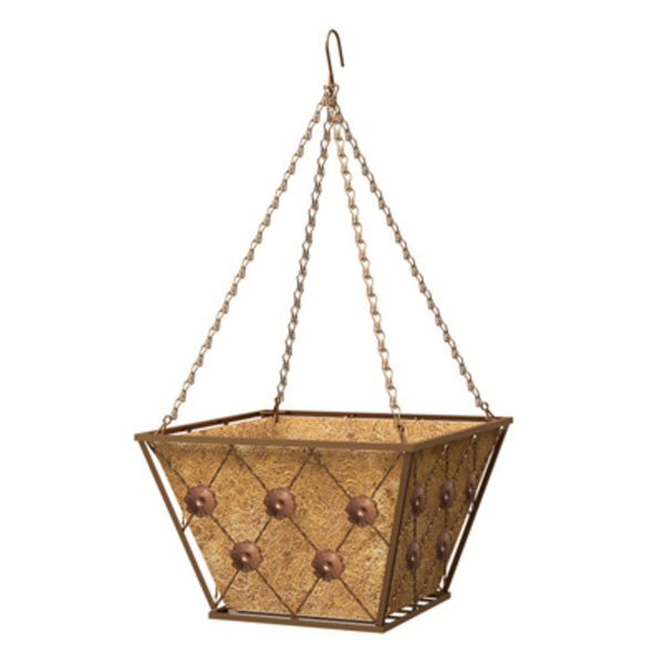 Panacea 88961GT Green Thumb Regency Hanging Basket, Brushed Bronze