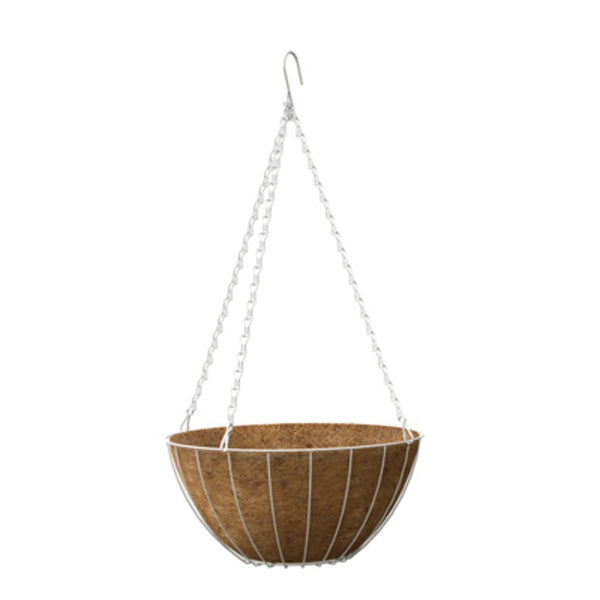 Panacea 88501GT Green Thumb Round Growers Hanging Basket, White