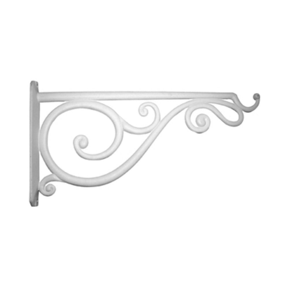 Panacea 85014GT Green Thumb Victorian Scroll Hanging Plant Bracket, White