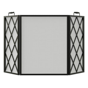 Panacea 15185 3 Panel Diamond Fireplace Screen, 33.5 inch x 48 inch