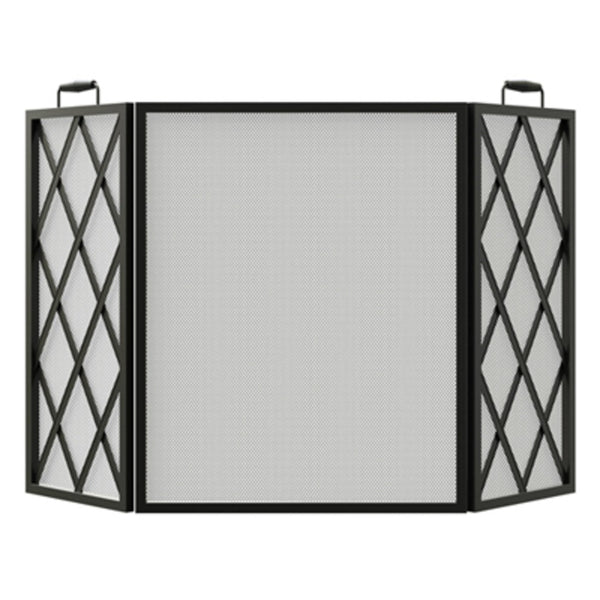 Panacea 15185 3 Panel Diamond Fireplace Screen, 33.5 inch x 48 inch