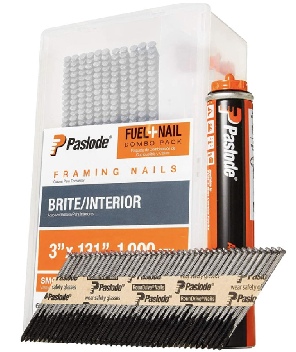 Paslode 650566 Angled Strip Fuel & Nail Kit, 3 Inch x .131 Inch