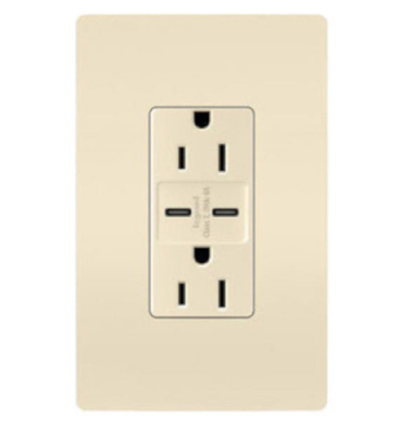 Pass & Seymour R26USBCC6LACCV4 C Type USB Charger Wall Plate, 15 Amps