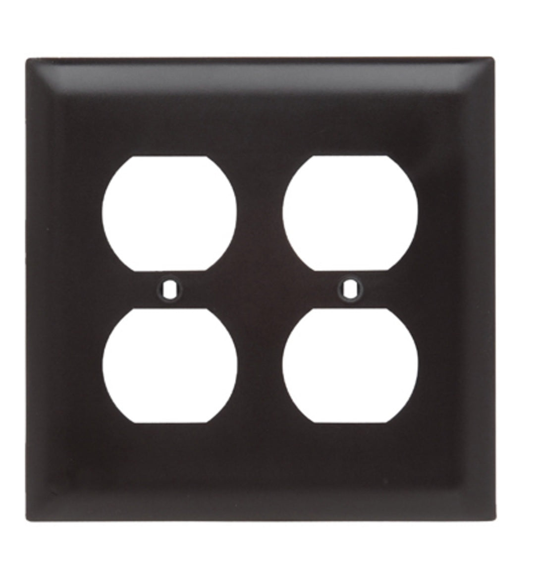 Pass & Seymour TP82CC12 2-Gang Duplex Nylon Wall Plate, Brown