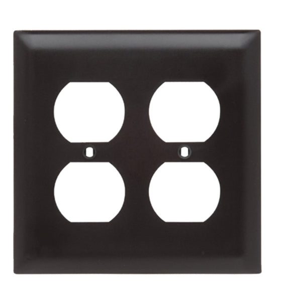 Pass & Seymour TP82CC12 2-Gang Duplex Nylon Wall Plate, Brown