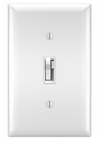 Pass & Seymour TSDCL303PWCCV6 CFL/LED/Incandescent Toggle Slide Dimmer, White