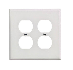 Pass & Seymour TPJ82WCC10 Receptacle Wallplate , 2 Gang, White